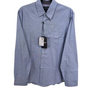 Michael Brandon Blue Casual Button Down Shirt